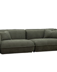 LOOMLAN Custom Upholstery Clover Plush Pillow-Soft Fabric Loveseat