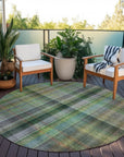 Calm Mirage Green Washable Indoor-Outdoor Rug