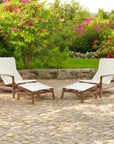 Castelle Berkeley Padded Sling Chair Ottoman 2 PC Set