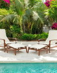 Castelle Berkeley Padded Sling Chair Ottoman 2 PC Set