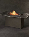 Nature's Wood Rectangle Firepit Table Live Edge