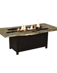 Nature's Wood Rectangle Firepit Table Live Edge