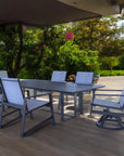 Prism Aluminum Sling Dining Set Table Seats 6