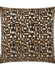 D.V. Kap Centric Chocolate Brown Throw Pillow With Insert