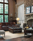 Chattam Dark Brown Leather Sofa Made the USA -- view 2