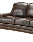 Chattam Dark Brown Leather Sofa Made the USA -- view 7