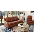 Chattam Dark Brown Leather Sofa Made the USA -- view 9