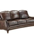 Chattam Dark Brown Leather Sofa Made the USA