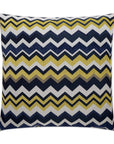 D.V. Kap Chevron Navy Blue Throw Pillow With Insert