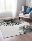 Addison Rugs Circles Black Washable Indoor-Outdoor Rug