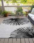 Addison Rugs Circles Black Washable Indoor-Outdoor Rug