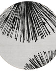Addison Rugs Circles Black Washable Indoor-Outdoor Rug