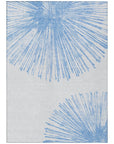 Addison Rugs Circles Blue Washable Indoor-Outdoor Rug