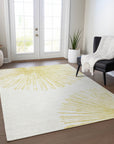 Addison Rugs Circles Beige Washable Indoor-Outdoor Rug