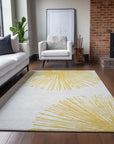 Addison Rugs Circles Gold Washable Indoor-Outdoor Rug