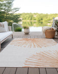 Addison Rugs Circles Salmon Washable Indoor-Outdoor Rug