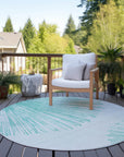 Addison Rugs Circles Teal Washable Indoor-Outdoor Rug