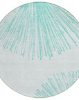 Addison Rugs Circles Teal Washable Indoor-Outdoor Rug
