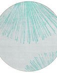 Addison Rugs Circles Teal Washable Indoor-Outdoor Rug