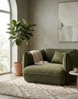 LOOMLAN Custom Upholstery Clover Plush Pillow-Soft Fabric Accent Chair