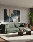 LOOMLAN Custom Upholstery Clover Plush Pillow-Soft Fabric Loveseat