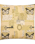 D.V. Kap Copy Paste Yellow Throw Pillow With Insert