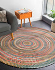 Country Jewel Braided Round Reversible Area Rugs