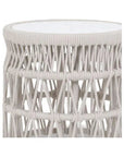 Dana Carrara Marble Top Outdoor End Table - LOOMLAN - Sunset West - Outdoor Side Tables