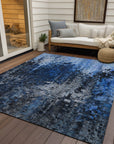 Addison Rugs Dust Echo Blue Washable Indoor-Outdoor Rug