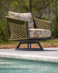 Lloyd Flanders Escape Swivel Aluminum Outdoor Lounge Chair