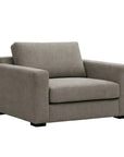 LOOMLAN Custom Upholstery Field Loose Seat Fabric & Leather Accent Chair