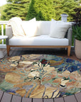 Addison Rugs Floral Beige Washable Indoor-Outdoor Rug