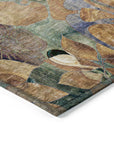 Addison Rugs Floral Beige Washable Indoor-Outdoor Rug