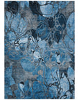 Addison Rugs Floral Blue Washable Indoor-Outdoor Rug
