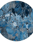 Addison Rugs Floral Blue Washable Indoor-Outdoor Rug