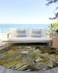 Addison Rugs Floral Brown Washable Indoor-Outdoor Rug