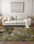 Addison Rugs Floral Brown Washable Indoor-Outdoor Rug