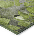 Addison Rugs Floral Green Washable Indoor-Outdoor Rug