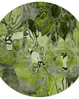 Addison Rugs Floral Green Washable Indoor-Outdoor Rug