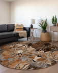 Addison Rugs Floral Orange Washable Indoor-Outdoor Rug