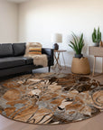 Addison Rugs Floral Orange Washable Indoor-Outdoor Rug