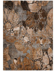 Addison Rugs Floral Orange Washable Indoor-Outdoor Rug
