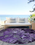 Addison Rugs Floral Purple Washable Indoor-Outdoor Rug