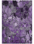 Addison Rugs Floral Purple Washable Indoor-Outdoor Rug