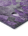 Addison Rugs Floral Purple Washable Indoor-Outdoor Rug