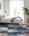 Addison Rugs Flowing Harmony Blue Washable Indoor-Outdoor Rug