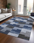 Addison Rugs Flowing Harmony Blue Washable Indoor-Outdoor Rug