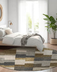 Addison Rugs Flowing Harmony Brown Washable Indoor-Outdoor Rug