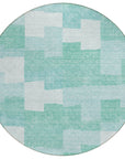 Addison Rugs Flowing Harmony Teal Washable Indoor-Outdoor Rug
