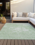 Addison Rugs Fluid Drift Green Washable Indoor-Outdoor Rug